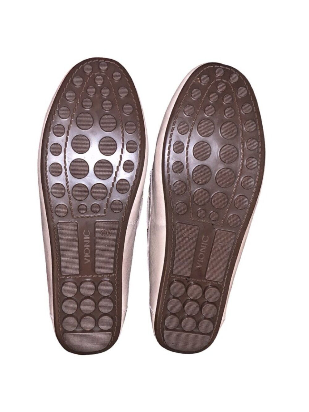 Vionic Women's Honor Virgina Loafer Size 8.5 Beige Leather Preppy Driving Shoe - Picture 5 of 7